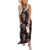 imageANRABESS Women Casual Loose Sundress Sleeveless Split Maxi Long Beach Shirt Dress Travel Vacation 2025 Summer OutfitsFloral Roses
