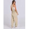imageANRABESS Women Overalls Jumpsuits Loose Casual Dressy Sleeveless Baggy Harem Pants Romper Jumpers 2025 Trendy Summer OutfitsApricot