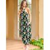 imageANRABESS Women Summer Halter Neck Sundress Sleeveless Split Side Casual Beach Travel Vacation Maxi Long Dress with PocketsPineapple