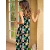 imageANRABESS Women Summer Halter Neck Sundress Sleeveless Split Side Casual Beach Travel Vacation Maxi Long Dress with PocketsPineapple