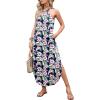 imageANRABESS Women Summer Halter Neck Sundress Sleeveless Split Side Casual Beach Travel Vacation Maxi Long Dress with PocketsPrint B