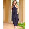 imageANRABESS Women Summer Halter Neck Sundress Sleeveless Split Side Casual Beach Travel Vacation Maxi Long Dress with PocketsPurple