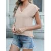 imageANRABESS Women Tops Cap Sleeve Textured Dressy Casual V Neck Shirts 2025 Summer Business Work Blouses OutfitsApricot