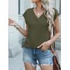 imageANRABESS Women Tops Cap Sleeve Textured Dressy Casual V Neck Shirts 2025 Summer Business Work Blouses OutfitsArmy Green