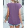 imageANRABESS Women Tops Cap Sleeve Textured Dressy Casual V Neck Shirts 2025 Summer Business Work Blouses OutfitsDark Purple