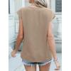 imageANRABESS Women Tops Cap Sleeve Textured Dressy Casual V Neck Shirts 2025 Summer Business Work Blouses OutfitsKhaki