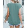 imageANRABESS Women Tops Cap Sleeve Textured Dressy Casual V Neck Shirts 2025 Summer Business Work Blouses OutfitsLake Blue