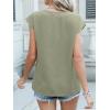 imageANRABESS Women Tops Cap Sleeve Textured Dressy Casual V Neck Shirts 2025 Summer Business Work Blouses OutfitsLight Green