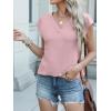 imageANRABESS Women Tops Cap Sleeve Textured Dressy Casual V Neck Shirts 2025 Summer Business Work Blouses OutfitsLight Pink