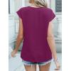 imageANRABESS Women Tops Cap Sleeve Textured Dressy Casual V Neck Shirts 2025 Summer Business Work Blouses OutfitsPurple