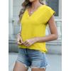 imageANRABESS Women Tops Cap Sleeve Textured Dressy Casual V Neck Shirts 2025 Summer Business Work Blouses OutfitsYellow