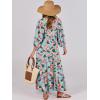 imageANRABESS Womens Boho Maxi Dresses 2025 Summer V Neck Puff Sleeve Floral Flowy Swing Casual Long DressBeige Teal Floral