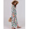 imageANRABESS Womens Boho Maxi Dresses 2025 Summer V Neck Puff Sleeve Floral Flowy Swing Casual Long DressBeige Teal Floral