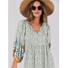 imageANRABESS Womens Boho Maxi Dresses 2025 Summer V Neck Puff Sleeve Floral Flowy Swing Casual Long DressBlue Floral