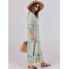 imageANRABESS Womens Boho Maxi Dresses 2025 Summer V Neck Puff Sleeve Floral Flowy Swing Casual Long DressBlue Floral