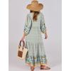 imageANRABESS Womens Boho Maxi Dresses 2025 Summer V Neck Puff Sleeve Floral Flowy Swing Casual Long DressBlue Floral