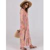 imageANRABESS Womens Boho Maxi Dresses 2025 Summer V Neck Puff Sleeve Floral Flowy Swing Casual Long DressGreygreen Pink Floral