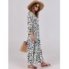 imageANRABESS Womens Boho Maxi Dresses 2025 Summer V Neck Puff Sleeve Floral Flowy Swing Casual Long DressLeopard Print