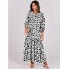 imageANRABESS Womens Boho Maxi Dresses 2025 Summer V Neck Puff Sleeve Floral Flowy Swing Casual Long DressLeopard Print