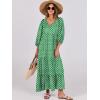 imageANRABESS Womens Boho Maxi Dresses 2025 Summer V Neck Puff Sleeve Floral Flowy Swing Casual Long DressLight Green