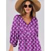 imageANRABESS Womens Boho Maxi Dresses 2025 Summer V Neck Puff Sleeve Floral Flowy Swing Casual Long DressPurple