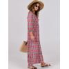 imageANRABESS Womens Boho Maxi Dresses 2025 Summer V Neck Puff Sleeve Floral Flowy Swing Casual Long DressRed Blue