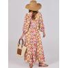 imageANRABESS Womens Boho Maxi Dresses 2025 Summer V Neck Puff Sleeve Floral Flowy Swing Casual Long DressRed Floral Yellow