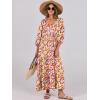 imageANRABESS Womens Boho Maxi Dresses 2025 Summer V Neck Puff Sleeve Floral Flowy Swing Casual Long DressRed Floral Yellow