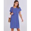 imageANRABESS Womens Casual Summer Ribbed Knit Tunic Tshirt Mini Dresses 2025 Trendy Crewneck Short Sleeve Beach Loose Shift DressBlue