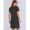 imageANRABESS Womens Casual Summer Ribbed Knit Tunic Tshirt Mini Dresses 2025 Trendy Crewneck Short Sleeve Beach Loose Shift DressDark Gray