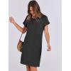 imageANRABESS Womens Casual Summer Ribbed Knit Tunic Tshirt Mini Dresses 2025 Trendy Crewneck Short Sleeve Beach Loose Shift DressDark Gray