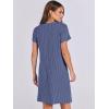 imageANRABESS Womens Casual Summer Ribbed Knit Tunic Tshirt Mini Dresses 2025 Trendy Crewneck Short Sleeve Beach Loose Shift DressDrak Blue