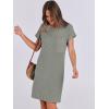 imageANRABESS Womens Casual Summer Ribbed Knit Tunic Tshirt Mini Dresses 2025 Trendy Crewneck Short Sleeve Beach Loose Shift DressGray Green