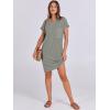 imageANRABESS Womens Casual Summer Ribbed Knit Tunic Tshirt Mini Dresses 2025 Trendy Crewneck Short Sleeve Beach Loose Shift DressGray Green