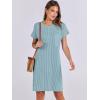 imageANRABESS Womens Casual Summer Ribbed Knit Tunic Tshirt Mini Dresses 2025 Trendy Crewneck Short Sleeve Beach Loose Shift DressLight Blue