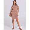 imageANRABESS Womens Casual Summer Ribbed Knit Tunic Tshirt Mini Dresses 2025 Trendy Crewneck Short Sleeve Beach Loose Shift DressLight Brown