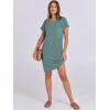 imageANRABESS Womens Casual Summer Ribbed Knit Tunic Tshirt Mini Dresses 2025 Trendy Crewneck Short Sleeve Beach Loose Shift DressLight Green