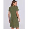 imageANRABESS Womens Casual Summer Ribbed Knit Tunic Tshirt Mini Dresses 2025 Trendy Crewneck Short Sleeve Beach Loose Shift DressOlive