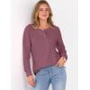 imageANRABESS Womens Long Sleeve Waffle Knit Shirts Dressy Casual Loose Button Up V Neck Henley Tops 2025 Fall Basic Tee BlouseMauve