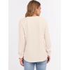 imageANRABESS Womens Long Sleeve Waffle Knit Shirts Dressy Casual Loose Button Up V Neck Henley Tops 2025 Fall Basic Tee BlouseParchment