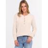 imageANRABESS Womens Long Sleeve Waffle Knit Shirts Dressy Casual Loose Button Up V Neck Henley Tops 2025 Fall Basic Tee BlouseParchment