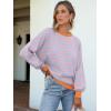 imageANRABESS Womens Oversized Striped Sweaters Long Sleeve Crewneck Casual Side Slit Pullover Shirts 2025 Fall Trendy TopsBlue Orange