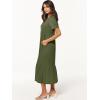 imageANRABESS Womens Summer Casual Short Sleeve T Shirts Maxi Dress Flowy V Neck Tiered Beach Vacation Sundress 2025 OutfitsArmy Green