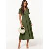 imageANRABESS Womens Summer Casual Short Sleeve T Shirts Maxi Dress Flowy V Neck Tiered Beach Vacation Sundress 2025 OutfitsArmy Green