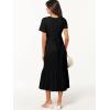 imageANRABESS Womens Summer Casual Short Sleeve T Shirts Maxi Dress Flowy V Neck Tiered Beach Vacation Sundress 2025 OutfitsBlack