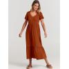imageANRABESS Womens Summer Casual Short Sleeve T Shirts Maxi Dress Flowy V Neck Tiered Beach Vacation Sundress 2025 OutfitsBrick Red