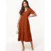imageANRABESS Womens Summer Casual Short Sleeve T Shirts Maxi Dress Flowy V Neck Tiered Beach Vacation Sundress 2025 OutfitsBrick Red