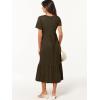 imageANRABESS Womens Summer Casual Short Sleeve T Shirts Maxi Dress Flowy V Neck Tiered Beach Vacation Sundress 2025 OutfitsBrown