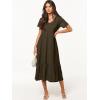imageANRABESS Womens Summer Casual Short Sleeve T Shirts Maxi Dress Flowy V Neck Tiered Beach Vacation Sundress 2025 OutfitsBrown