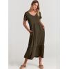 imageANRABESS Womens Summer Casual Short Sleeve T Shirts Maxi Dress Flowy V Neck Tiered Beach Vacation Sundress 2025 OutfitsBrown